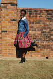 African print skirt