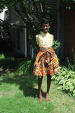 African print skirt