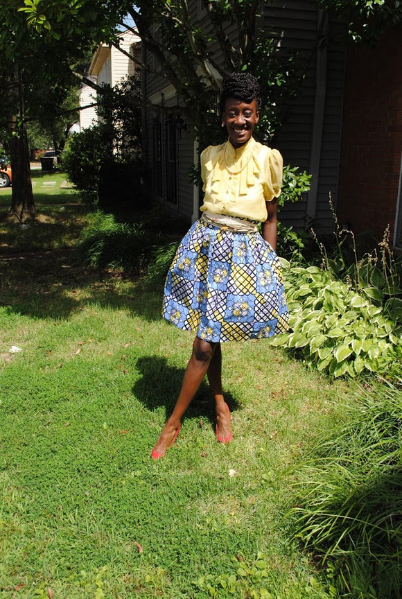 African print skirt