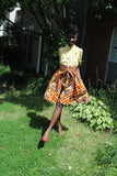 African print skirt
