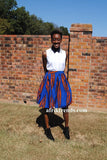 African print skirt with pockets