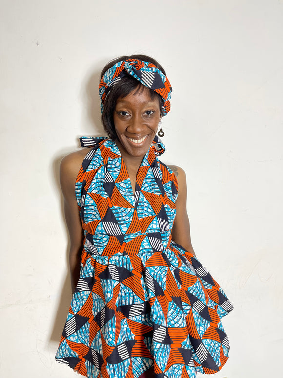 Magic peplum African print Ankara top