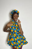 Magic peplum African print Ankara top