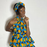 Magic peplum African print Ankara top