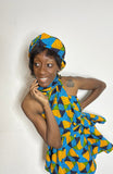 Magic peplum African print Ankara top