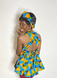 Magic peplum African print Ankara top