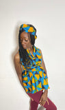Magic peplum African print Ankara top