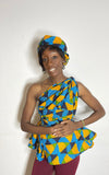 Magic peplum African print Ankara top