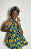Magic peplum African print Ankara top