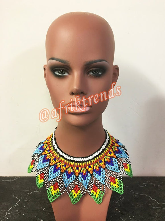 Beaded Zulu Collar Necklace