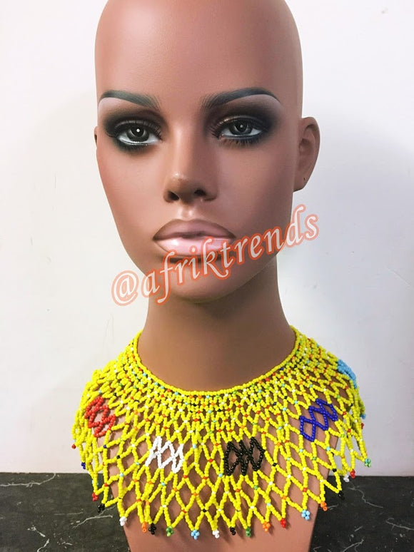 Beaded Zulu Collar Necklace