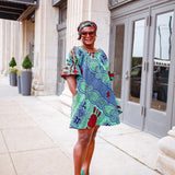 YAYI African print-off shoulders swing dress