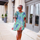 YAYI African print-off shoulders swing dress
