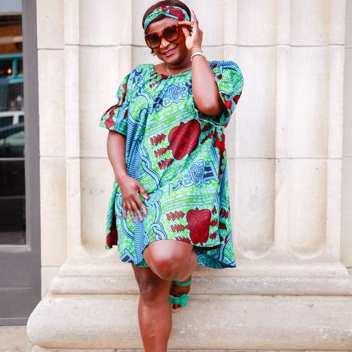 YAYI African print-off shoulders swing dress