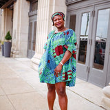 YAYI African print-off shoulders swing dress
