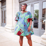 YAYI African print-off shoulders swing dress