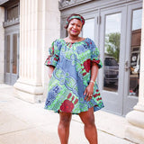 YAYI African print-off shoulders swing dress