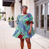 YAYI African print-off shoulders swing dress