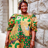 YAYI African print-off shoulders swing dress