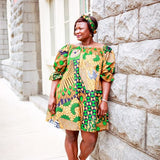 YAYI African print-off shoulders swing dress