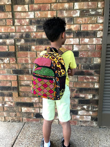 Kids African Print Backpack