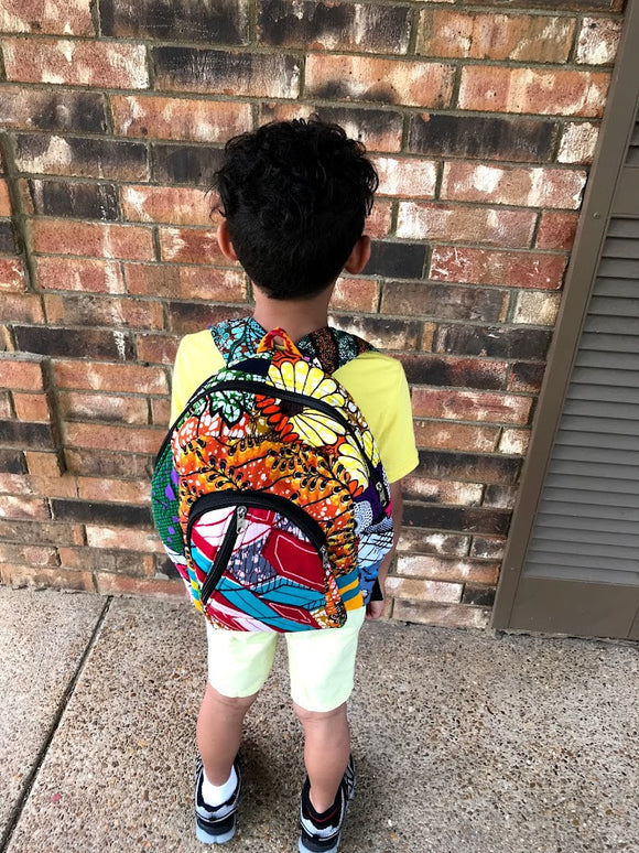 Kids African Print Backpack