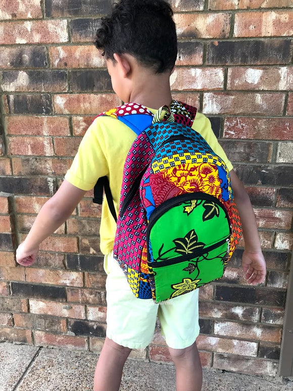 Kids African Print Backpack