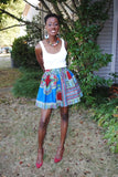African print skirt