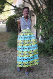 African print maxi skirt