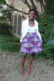 African print skirt