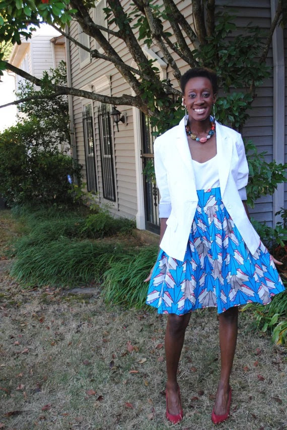 African print skirt