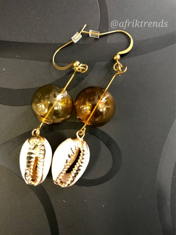 Cowrie Sea Shells Ethnic Earrings