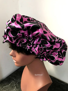 African Print Satin Lined Hair Bonnet