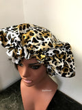 African Print Satin Lined Hair Bonnet
