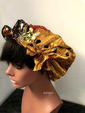 African Print Satin Lined Hair Bonnet