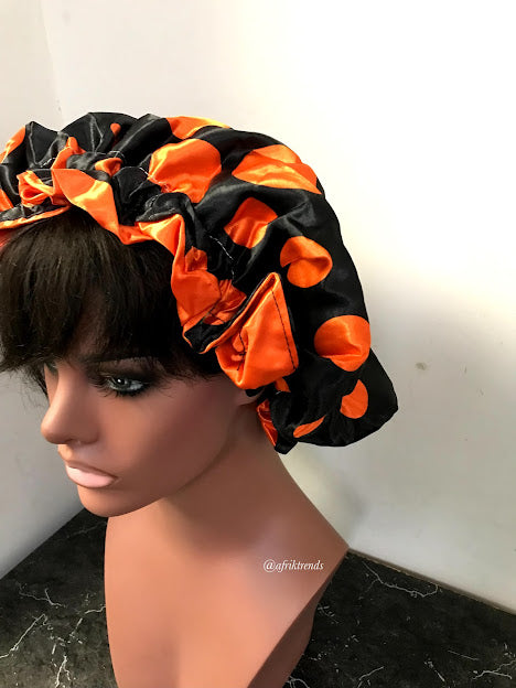 African Print Satin Lined Hair Bonnet