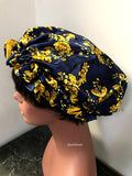 African Print Satin Lined Hair Bonnet