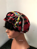 African Print Satin Lined Hair Bonnet
