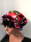 African Print Satin Lined Hair Bonnet