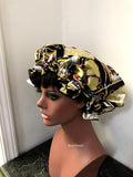 African Print Satin Lined Hair Bonnet