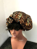 African Print Satin Lined Hair Bonnet