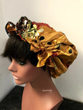 African Print Satin Lined Hair Bonnet