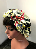 African Print Satin Lined Hair Bonnet
