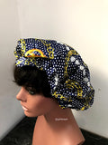 African Print Satin Lined Hair Bonnet
