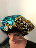 African Print Satin Lined Hair Bonnet