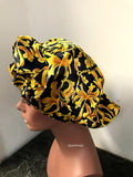 African Print Satin Lined Hair Bonnet