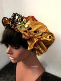 African Print Satin Lined Hair Bonnet