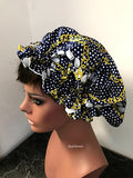 African Print Satin Lined Hair Bonnet
