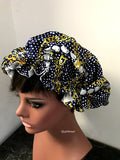 African Print Satin Lined Hair Bonnet