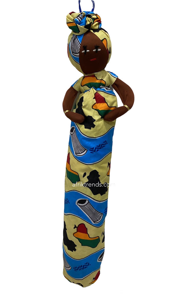 Handmade African Plastic Bag Lady Holder